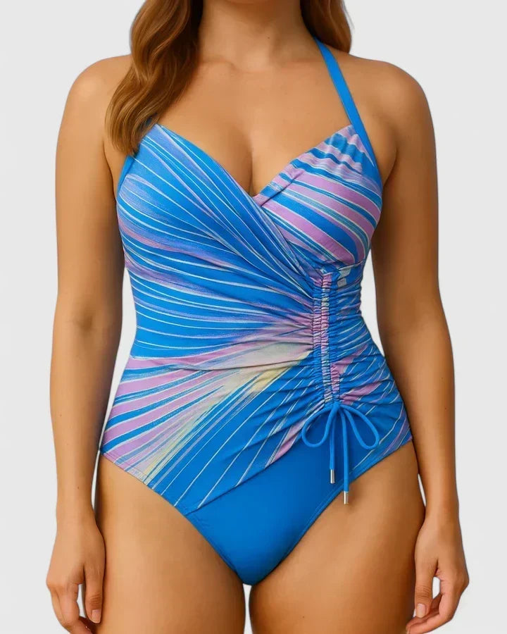 Carys™ | Striped Wrap Swimsuit