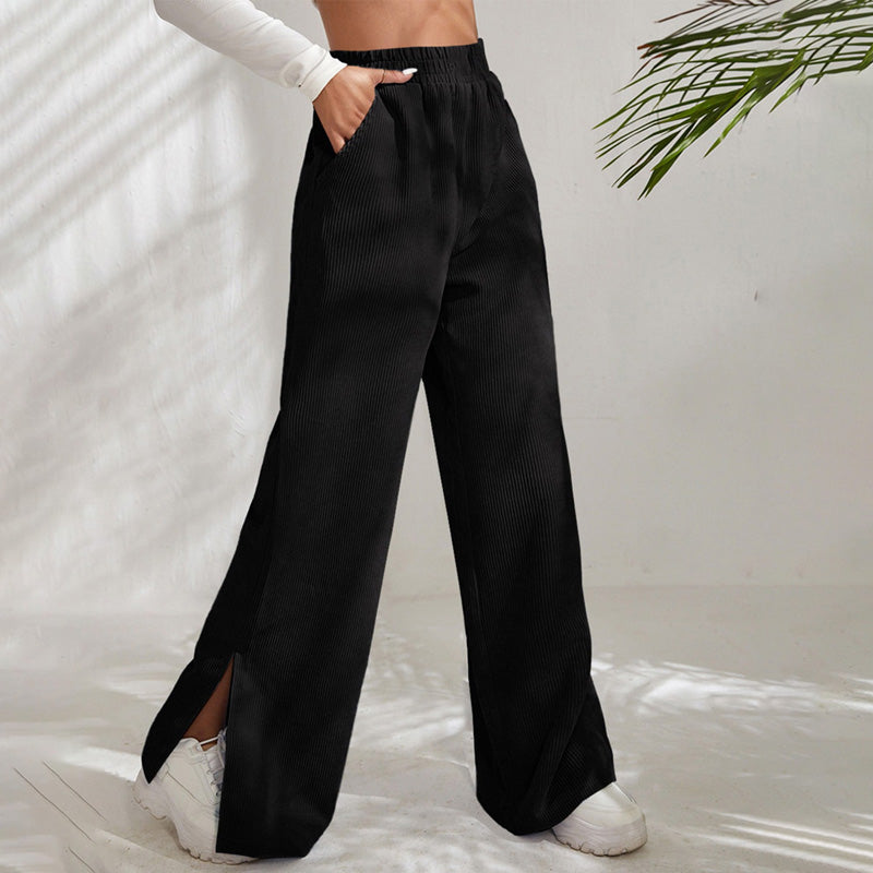 Yvette™ | Wide-Leg Ribbed Joggers