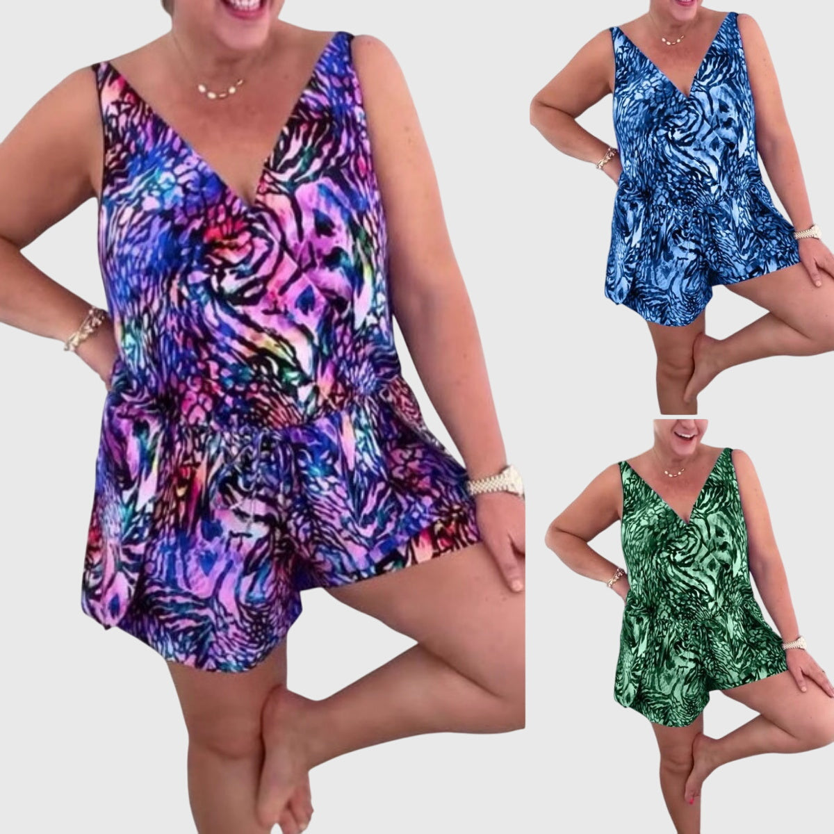 Tahlia™ | Printed Swim Playsuit