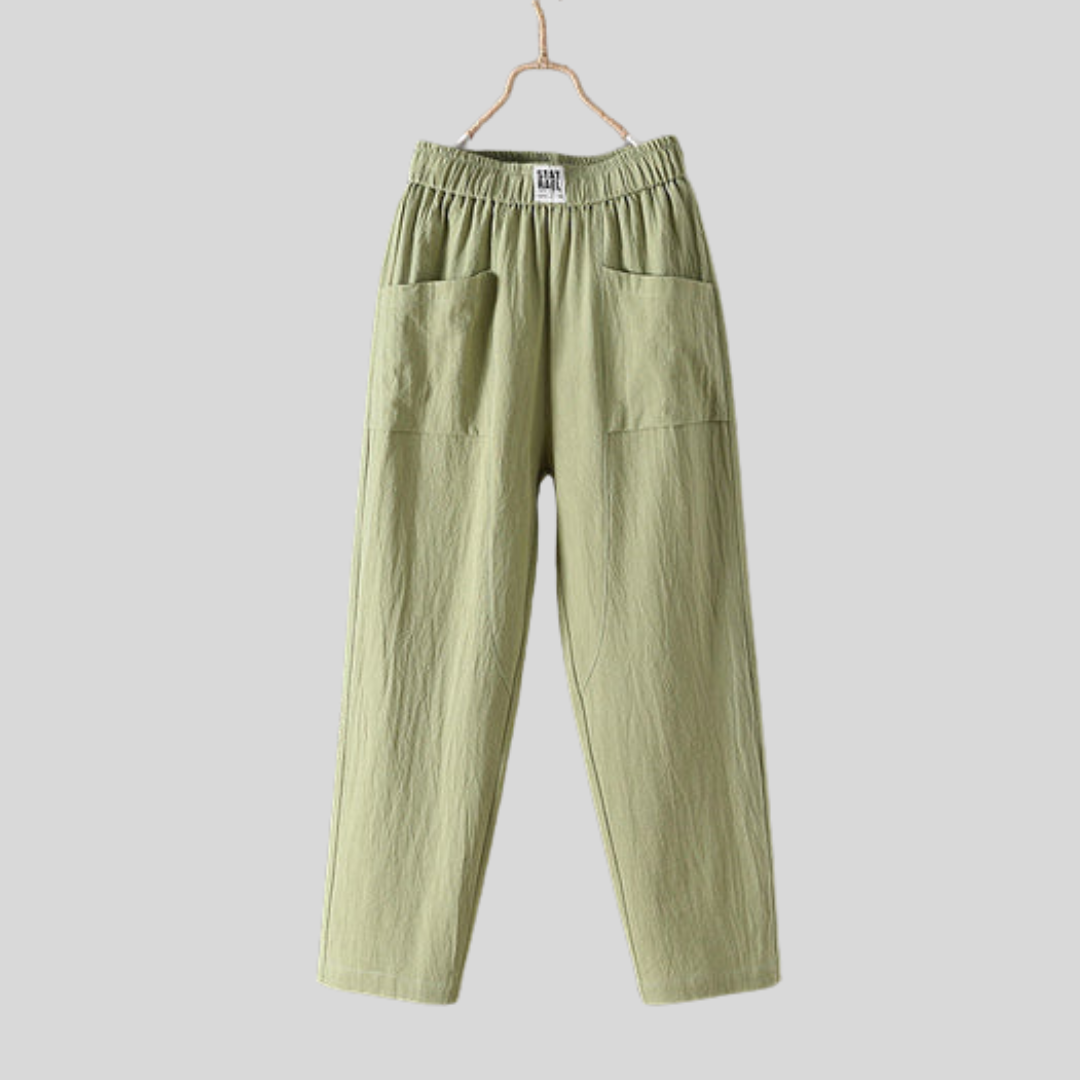 Verity™ | Relaxed Cotton-Linen Pants with Pockets