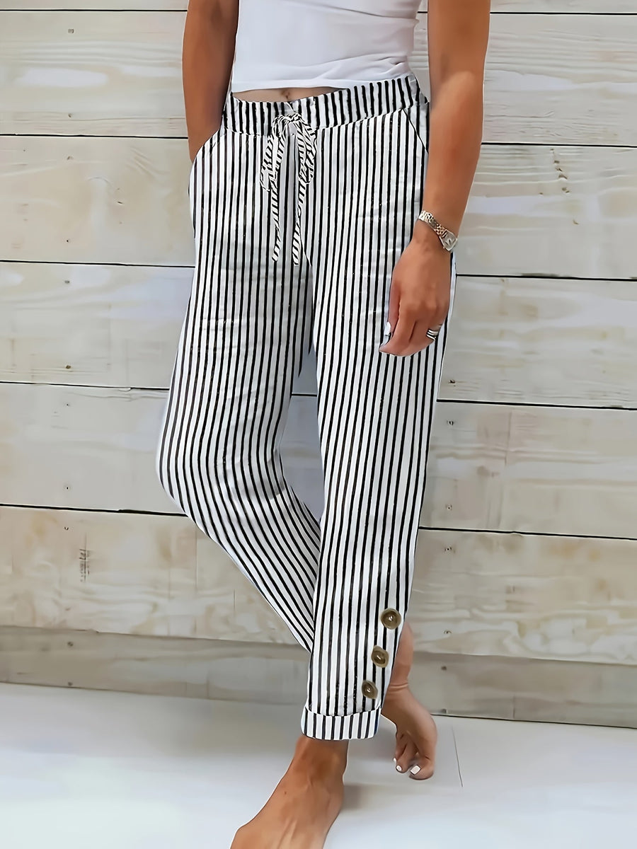 Josephine™ | Black Striped Pants