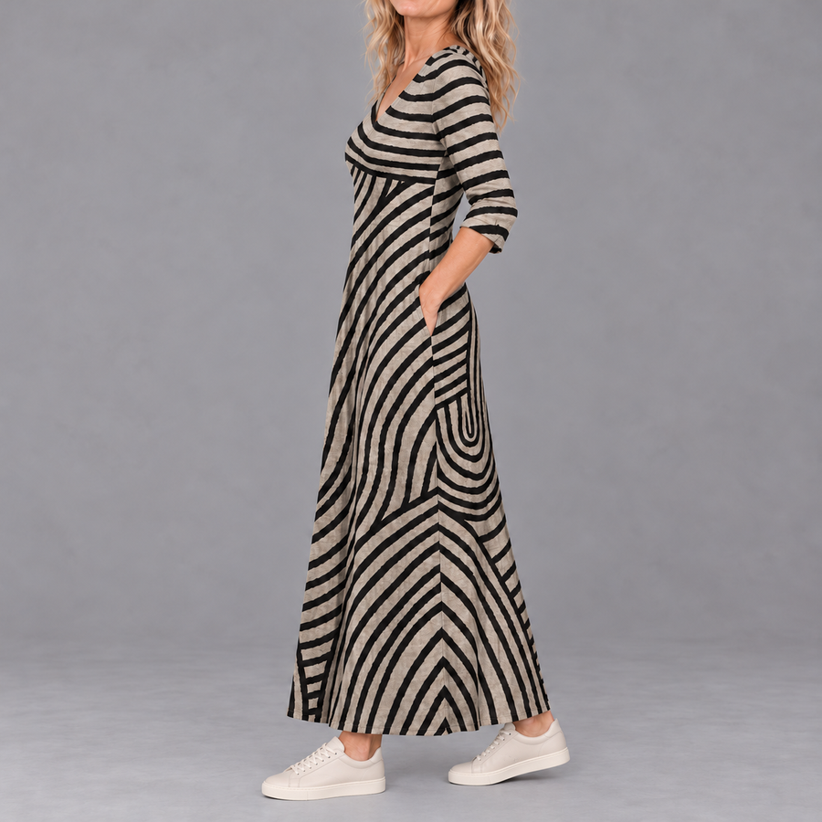 AYLA™ | Vintage Striped Dress