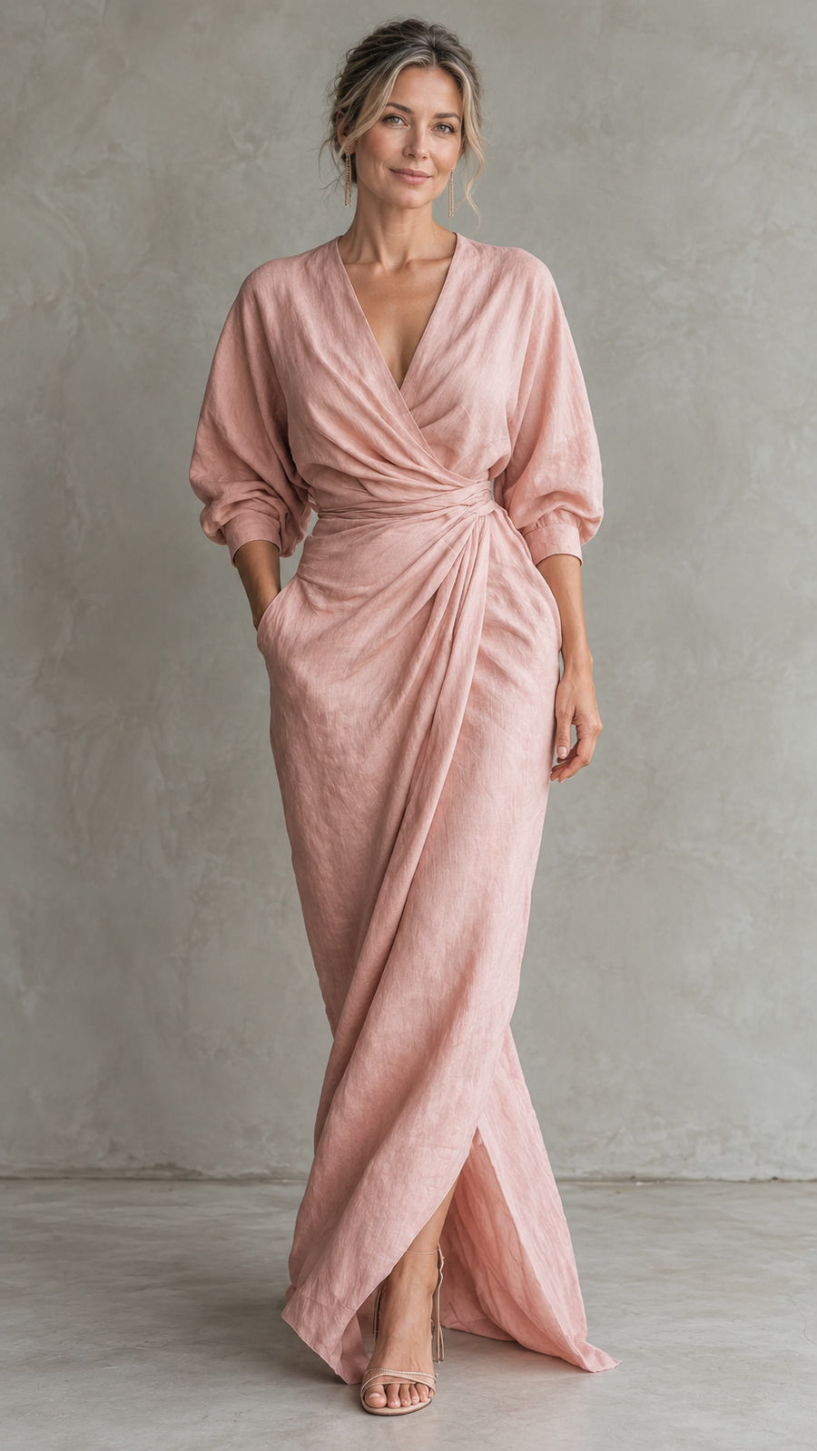 Ashley Maxi Dress with V-Neck