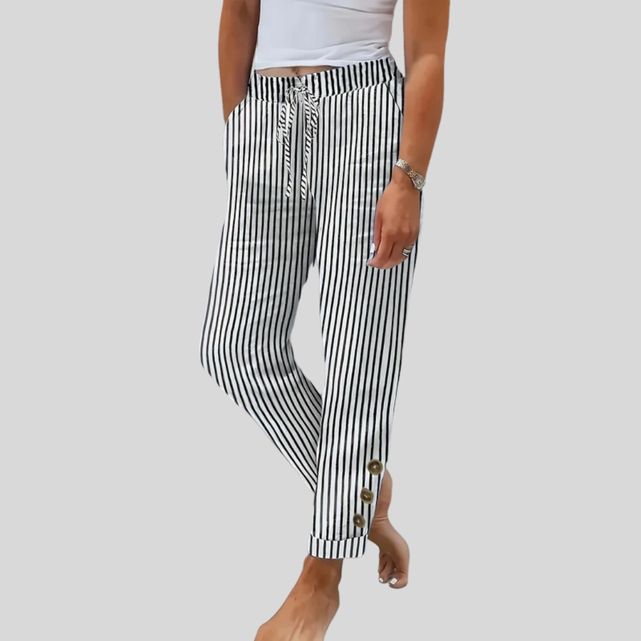 Josephine™ | Black Striped Pants