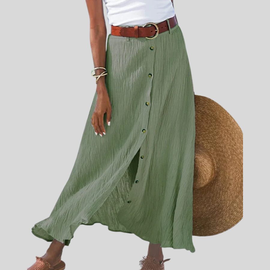 Rosalie™ | Flowing Button Skirt
