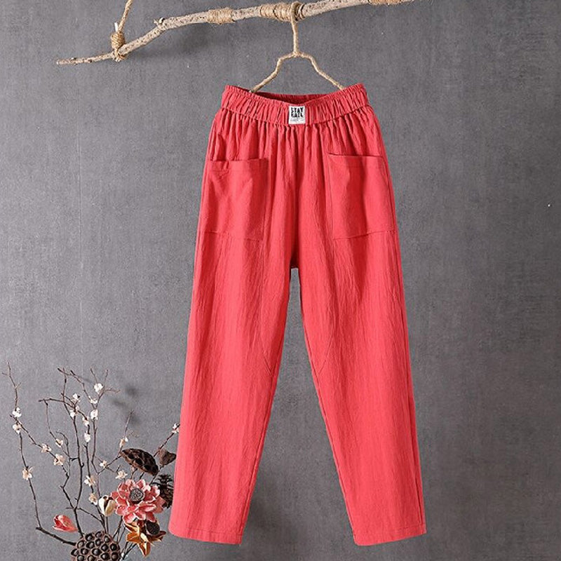 Verity™ | Relaxed Cotton-Linen Pants with Pockets