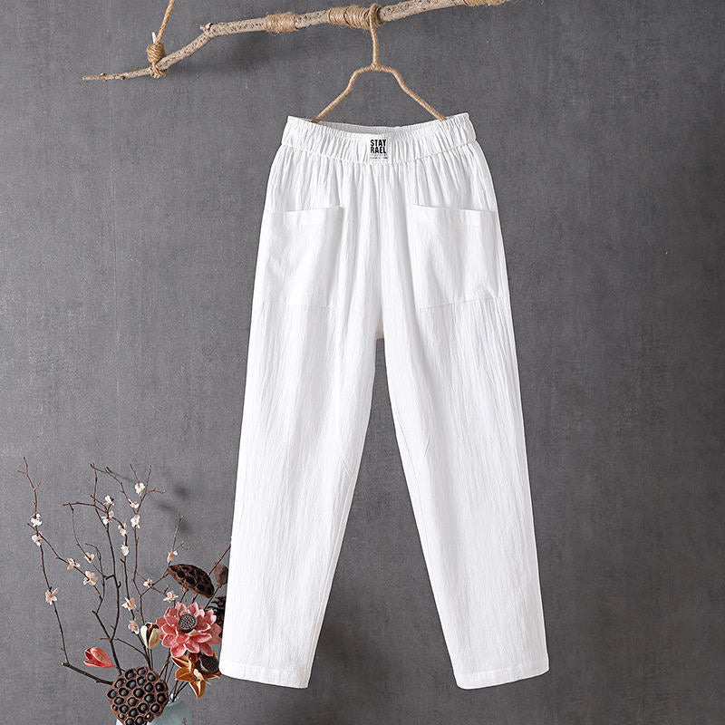 Verity™ | Relaxed Cotton-Linen Pants with Pockets