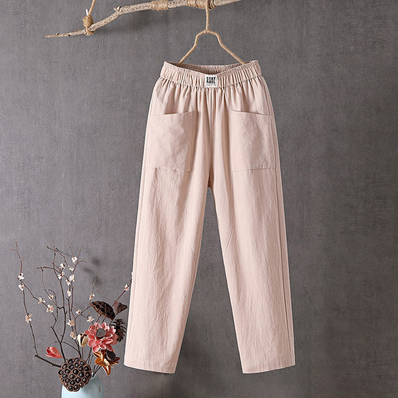 Verity™ | Relaxed Cotton-Linen Pants with Pockets