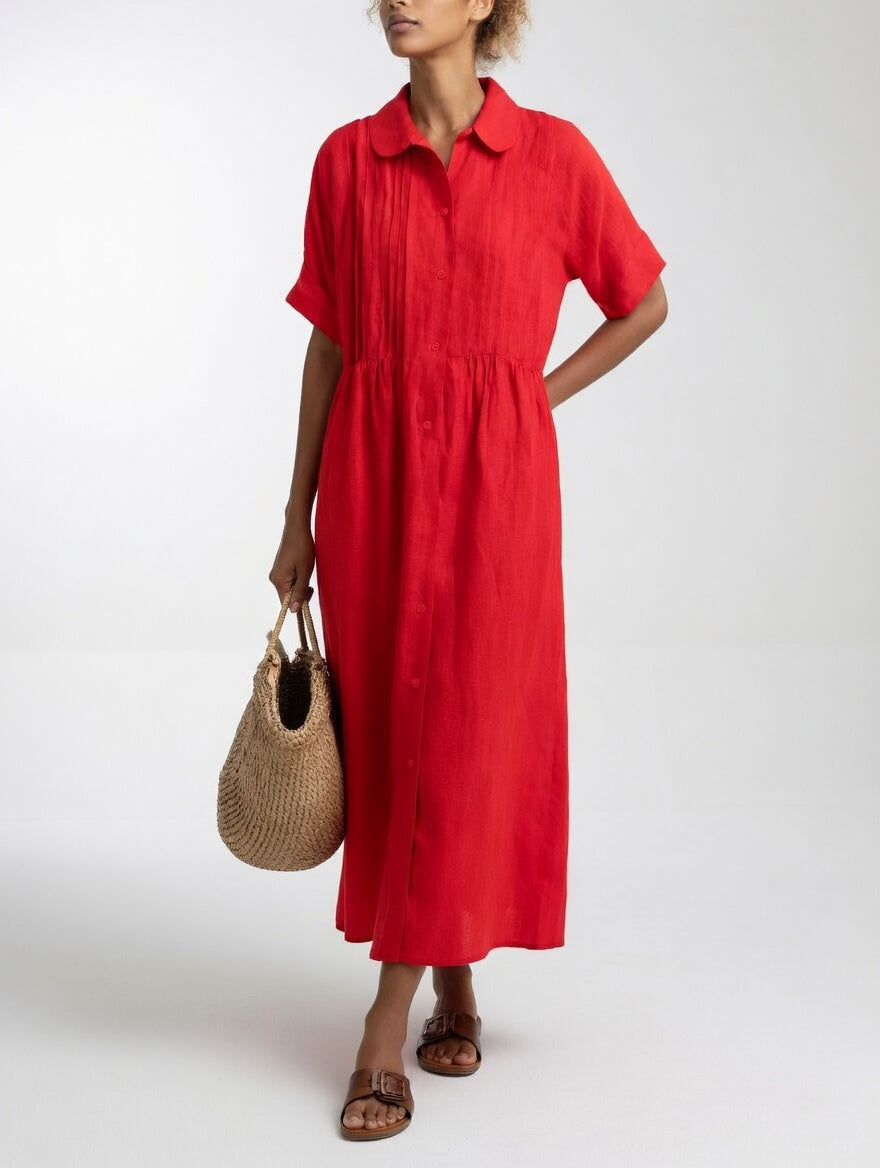 Lysandra™ - Relaxed Maxi Shirt Dress