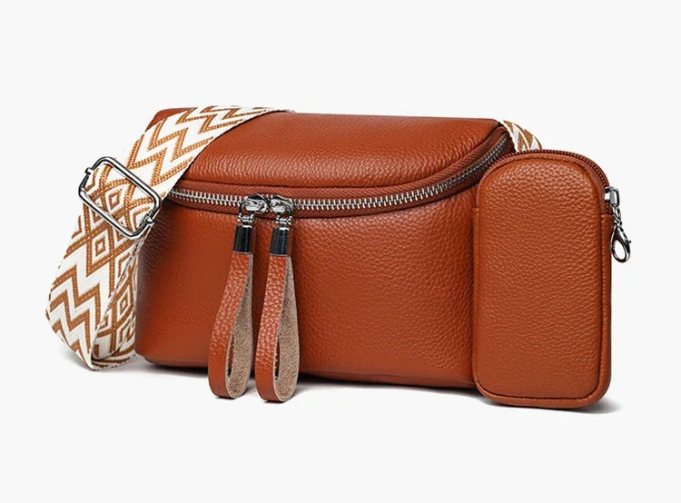 Nina | Refined Leather Shoulder Bag
