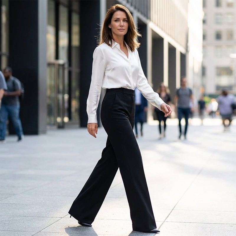 Terri™ | High-Waisted Wide-Leg Trousers